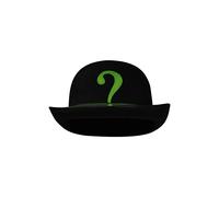 IOONCHI Chapeau Edward Nygma pour adulte - Accessoire de costume noir - Chapeau melon point d'interrogation