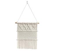 IOOOFU Porte-bijoux en macramé - Organisateur mural pour colliers, boucles d'oreilles, bagues et bracelets - Fil de coton