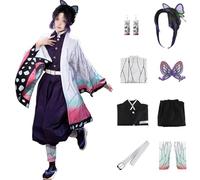 IOPBOT Kimonos Costume de cosplay pour adultes pour femmes et filles - Kimono japonais - Tenue d'Halloween avec accessoires (violet B, L)