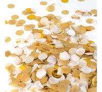 IOPJLK Confettis en Papier Rond 100g, Confettis à Pois Multicolores Pour la Décoration d'Anniversaire, la Décoration de Mariage, l'Embellissement Artisanal, le Remplissage de Ballons (Jaune)