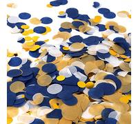 IOPJLK Confettis en Papier Rond 100g, Confettis à Pois Multicolores Pour la Décoration d'Anniversaire, la Décoration de Mariage, l'Embellissement Artisanal, le Remplissage de Ballons (Bleu)