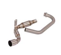 IORQWEW Moto silenziatore pour CBF190TR CB190R 2019 2020 Échappement Moto Modifié Systèmes D'échappement Tuyau Liaison Intermédiaire Avant Silencieux 51mm