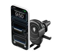 iOttie Easy One Touch Support de téléphone sans fil à 3 grilles d'aération de voiture, chargeur rapide Qi, pince automatique à une main, clip d'aération sécurisé, visualisation réglable pour iPhone 12