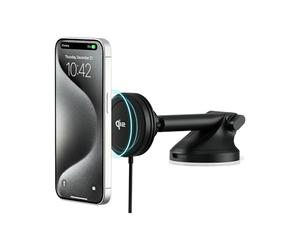 iOttie Velox Qi2 Mini Support de Voiture sans Fil 15 W - Support de téléphone pour Tableau de Bord et Pare-Brise - Compatible avec Tous Les iPhone équipés de MagSafe et Les Smartphones Qi2