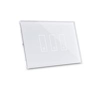 iotty i3 PLUS Interrupteur WiFi intelligent pour lumières et portails Compatible avec Google Home, Alexa et Siri, applications iOS et Android, capteurs de température et de luminosité, blanc