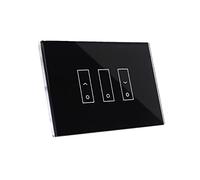 iotty i3S PLUS Interrupteur WiFi intelligent pour rideaux et volets roulants, compatible avec Google Home, Alexa et Siri, applications iOS et Android, capteurs de température et de luminosité, noir