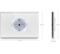 Iotty OIT PLUS Wi-Fi Prise intelligente rétroéclairée blanche avec contrôle de la consommation