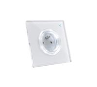 Iotty OSWFR Prise intelligente WiFi compatible avec Google, Alexa, Siri et IFTTT, Contrôle à distance avec applis IOS et Android, suivi des consommations, plaque tactile à rétroéclairage.