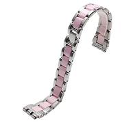 IOTUP Bracelet de montre tendance pour montre YGS716 YAS100 YLS141 en acier inoxydable contenant de la céramique 17 mm, 17mm, Agate