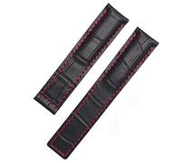 IOTUP Véritable Bracelet En Cuir Pour TAG heuer Bracelet bleu Noir brun bracelet 19mm 20mm 22mm avec boucle déployante bracelets en cuir, 22mm, Agate