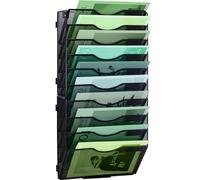 IOUGDSEC Organiseur mural vertical en maille à 10 niveaux pour bureau, école, maison, noir