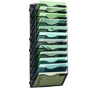 IOUGDSEC Organiseur mural vertical en maille à 12 niveaux pour bureau, école, maison, noir