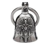 IOURVYA Clochette Moto Guardian Ride Bell, Guardian Bell Acier Inoxydable Argent, Acier Inoxydable Moto en Forme d'ange Gardien à Suspendre, Angel Biker Guardian Gremlin Bell, Moto Cyclisme, Vélos