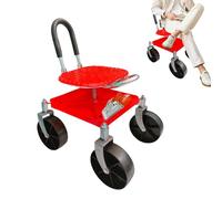 Iouyjiu 360 Degree Swivel Garden Stool - Rolling Work Seat with Wheels | Adjustable Height Yard Seat for Nursery Pruning Transplanting Branch Trimming Outdoor Gardening