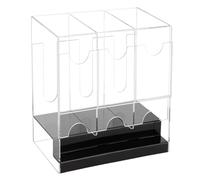 Iouyjiu Acrylic Card Organizer - 3 Slot Card Dispenser for Trading Game Sports Business Cards, Desktop Acrylic Storage for Home Office Bedroom Workplace Table Display Collection