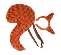 Iouyjiu Animal Costumes for Kids, Plush Squirrel Ears Headband and Tail Set, Soft Cute Cosplay Accessories for Halloween, School Play, Birthday, Zoo Visit, Themed Party, Performance 40cm/15.75in