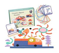 Iouyjiu Blocs De Motifs en Bois,Jouets Éducatifs STEM en Bois - Activités d'apprentissage Bâtons Intelligents | pour Garçons Filles Maison École Salle De Classe Maternelle Anniversaire Vacances