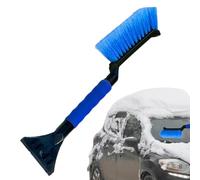 Iouyjiu Car Ice Scraper and Brush - Duals Function Snow Removal Tool | Comfortable Foam Handle with Durabled Scraper Bladed, Windshield Snow Cleaner for Cars SUVs Trucks Winter Driving Safety