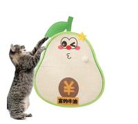 Iouyjiu Cat Scratching Mat Self-Adhesive - Avocado Shape Sisal Protector for Furniture | Vertical Cat Scratcher for Indoor Kittens Couch Bedroom Exercise Home Play Wall Safe Kitten Activity