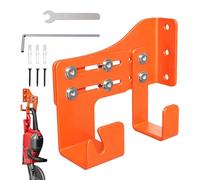Iouyjiu Chainsaw Holder - Heavy Duty Wall Hanger for Safe Storage | Shed Organizer with Two Hooks, Steel Construction for Garden Garage Workshop Chain Tool Accessories Equipment Rack Hanging Solution