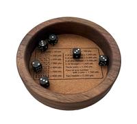 Iouyjiu Classic Dice Game - Wooden Sturdy Tray for Farkles Dice Game | Secure Edges to Prevent Dices Rolling Off, Standard Games Dices, Perfect for Board Enthusiasts and Family Fun