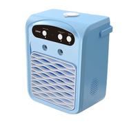 Iouyjiu Climatiseur portable, refroidisseur d'air portable à 3 vitesses avec lumière, refroidisseur par évaporation, haut-parleur sans fil avec humidificateur, réservoir d'eau de 1 L pour tentes de