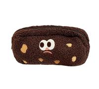 Iouyjiu Cookie Pencil Bag, Cute Soft Pencil Pouch, Large Capacity Pen Case, Stylish School Supplies Organizer, Holds Pencils, Markers, Small Notebooks, Perfect for Students, Yellow Light Brown