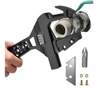 Iouyjiu Coupe-Tuyau En PVC - Clé À Ouverture Extra Large De 8 Centimètres e Plomberie Réglable Et Tournevis,Pour Débutant Papa Homme Maison Cuisine Salle De Bain Évier Joint De Carrelage