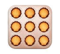 Iouyjiu Cupcake Baking Mold - 9 Slot Dessert Tray for Muffin Preparation | Non Stick Silicone Material with Heat Resistant Design, Reusable Flexible Pan for Oven Chocolate Brownie Kitchen Use