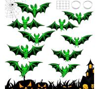 Iouyjiu Décorations chauve-souris pour Halloween Glow in the Night Tree Stickers muraux