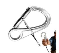 Iouyjiu en Acier Inoxydable | À Libération Rapide Double Verrouillage Automatique en Acier Inoxydable - À Ressort Verrouillage Automatique,pour Auto Marine Randonnée Camping Gym Chien Clés