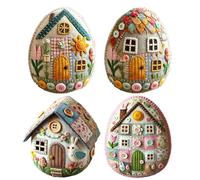 Iouyjiu Felt Easter Egg Kit, Crafting Supplies, Chick House Decoration, Includes Material Package, Step-By-Step Instructions Perfect for for Easter Decorations, 2.95 in