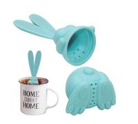 Iouyjiu Filtre à thé Bunny | Infuseur à thé en colère avec 2 grandes oreilles, infuseur en silicone résistant à la chaleur, multicolore, infuseur en vrac pour tasse ou tasse, cadeau de Pâques pour