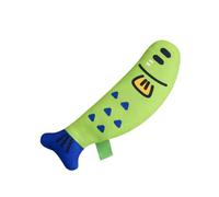 Iouyjiu Fish Shape Cat Toy, Interactive Kitten Toys, Kicking Cat Plaything, Soft Catnip Plaything with Cute Linen Fabric and Crinkle Sound for Playful Mental Stimulation, 1 Piece