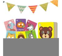 Iouyjiu Flash Cards, Educational Toys, Alphabet Learning, Colorful Durabled Cards Speech Vocabulary Builder for Home, Classroom, Kindergarten, Parent Child Use, 7.87x7.09 inches