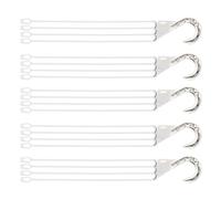 Iouyjiu Flower Pot Hangers Outdoor, 5pcs Heavy Duty Planter Hooks, Garden Balcony Wall Hooks, Perfect for Hanging Baskets, Bird Feeders, Lanterns, Plants, Wind Chimes, Yard Decor, White Black