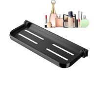 Iouyjiu Fold-Up Wall Shelf, Space-Saving Aluminum Storage Panel, Floating Shelf with a Slim Profile When Folded for Bathroom, RV, and Laundry Room Organization, 11.81x5.31x1.18 inches