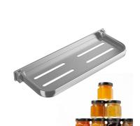 Iouyjiu Fold-Up Wall Shelf, Space-Saving Aluminum Storage Panel, Floating Shelf with a Slim Profile When Folded for Bathroom, RV, and Laundry Room Organization, 11.81x5.31x1.18 inches