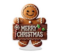 Iouyjiu Gingerbread Home Decor, Gingerbread Display Statue, Festive Gingerbread Figure, Christmas Gingerbread Man Decor 10,04 x 7,87 x 1,18 pour Tabletop Decoration During Christmas Season