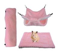 Iouyjiu Hamster Bed - Cave Tunnel for Small Pets Sleeping Resting Playing | Soft Warm Mat with Hanging Design, Multi-Use Hammock Hideouts for Sugar Gliders Ferrets Mice Winter Comfort in Cage Setup