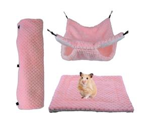 Iouyjiu Hamster Bed - Cave Tunnel for Small Pets Sleeping Resting Playing | Soft Warm Mat with Hanging Design, Multi-Use Hammock Hideouts for Sugar Gliders Ferrets Mice Winter Comfort in Cage Setup