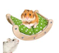 Iouyjiu Hamster Rocking Chairs, Multifunctional Hedgehog Nest, Reusable Ferrets Bassinet, Portable Pet Supplies for Bearded Dragon, Chinchilla, Bunny, 19x15x9cm 150g Wooden