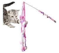 Iouyjiu Interactive Cat Wand Toy, Fairy Teaser Stick with Plush Stuffed Toys, Fun and Engaging Cat Exercise, Preventing Obesity and Boredom Toy for Bonding, 11.81 inches