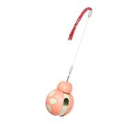 Iouyjiu Interactive Wobble Design Cat Toy, Pet Cat Entertainment Toy, Teaser Rope Cat Toy, Cats Treat Distributeur Toys 8 x 7,6 x 30 cm for Cats Entertainment Bonding, Indoor, Outdoor, Pink, Green