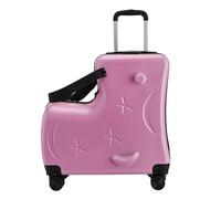 Iouyjiu Kids Ride- Luggage | 20in Trolley Case with 3-Digit Password Lock | Ride- Suitcase for Boys with Pedals, Handlebar, Seat Belts, and Silent Wheels | Ideal Travel Bag for Kids