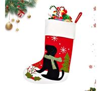 Iouyjiu Large Christmas Stockings - Decorative Holiday Gift Holders for Fireplace Mantel | Soft Plush Fabric with Hanging Loop, Extra Room for Candy Toys and Family Presents 10.63x17.32 in