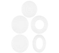 Iouyjiu Lot de 5 couronnes en acrylique transparent - Anneaux de couronne bruts pour travaux manuels, automne, vacances, mariage, Halloween, porte d'entrée