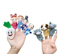 Iouyjiu Marionnettes à Doigts pour - 8 Pièces Marionnettes Éducatives Ferme pour Aide à l'Apprentissage Temps de Conte,Stimulant Sensoriel Outil Pédagogique Éducation Inclusive