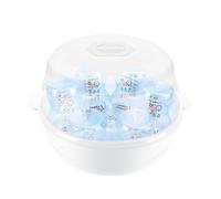 Iouyjiu Nettoyeur vapeur pour micro-ondes, stérilisateur de biberon, cuiseur vapeur rapide et haute température, support de vidange pour les parents qui allaitent, 22,5 x 22 x 17,5 cm