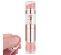 Iouyjiu Portable Makeup Brush Set, 5in1 Eyeshadow Eyebrow Brushes, Multifunction Applicator Tool, Soft Bristles, 5 Brushes Travel Friendly for Women, 1.06x1.06x5.28 in